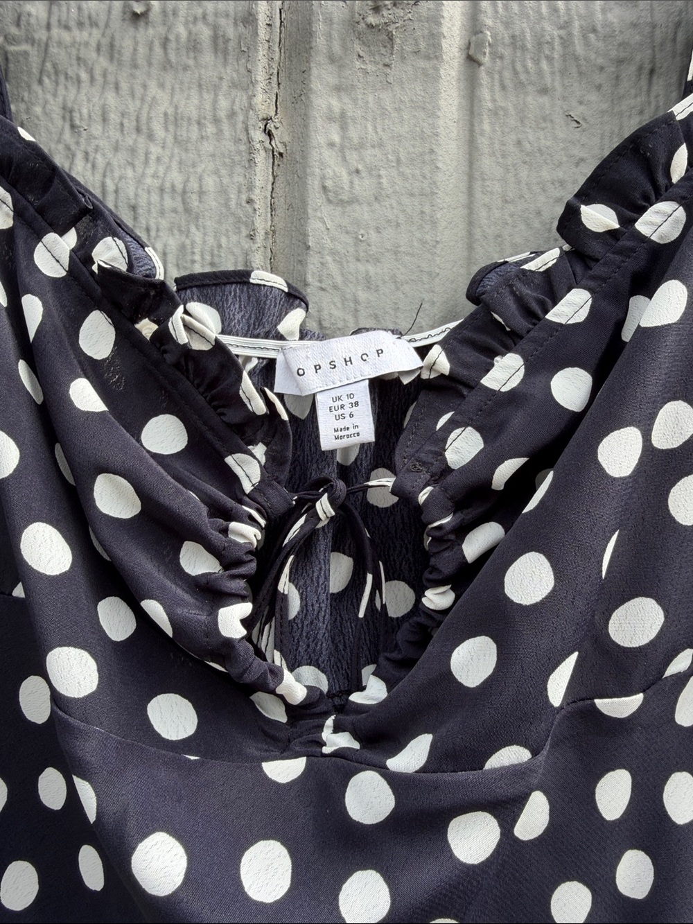 Topshop Polka Dot Midi Dress - Black & White Size: 6 - Picture 5 of 11